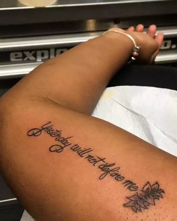 OAP Moet Abebe Flaunts Her 11th Tattoo (Photos)